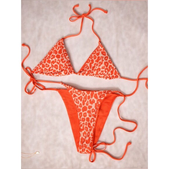 Source Unknown Other - 🧡 Neon Leopard Print Bikini Set 🐆